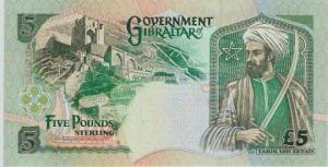 Tarik Ibn Ziyad, représenté sur un billet de Gibraltar (Jabal Tarik)