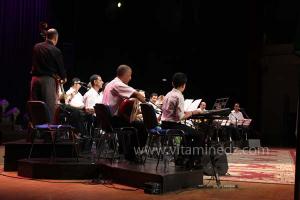 L\'association musicale El Kortobiya de Tlemcen sous la direction du chikh Salah Boukli à la 6è édition du Festival de musique Hawzi à Tlemcen.