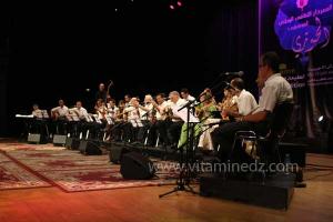 L\'association musicale El Kortobiya de Tlemcen sous la direction du chikh Salah Boukli à la 6è édition du Festival de musique Hawzi à Tlemcen.