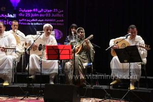 L\'association musicale Gharnata de Tlemcen sous la direction de Ghouti Korso à la 6è édition du Festival de musique Hawzi à Tlemcen.