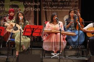 L\'association musicale mostaganemoise Al Fan Wannachat à la 6è édition du Festival de musique Hawzi à Tlemcen.
