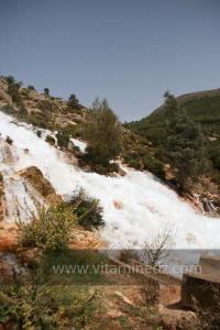 Cascades, nouvellement crées, par les rejets de la station de déssalement de Bhira, Région de Msirda T\'hata