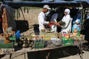 Herboriste à Waada Rjal Meghila, ou Waadat Al Kraiche, fantasia, la3b, Goum ...