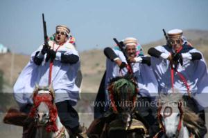 Ta3m ou Waada Rjal Meghila, ou Waadat Al Kraiche, fantasia, la3b, Goum ...