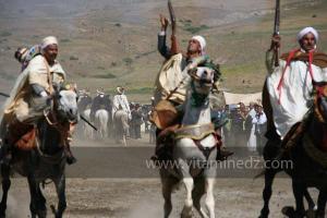 Ta3m ou Waada Rjal Meghila, ou Waadat Al Kraiche, fantasia, la3b, Goum ...