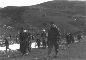 قوات العدو الفرنسي في جبال شلية بتاوزيانت