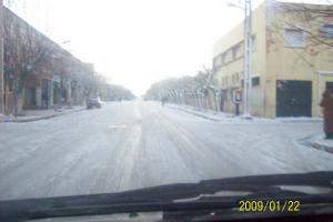 boulevard si abdelghani sous la neige SOUGUEUR