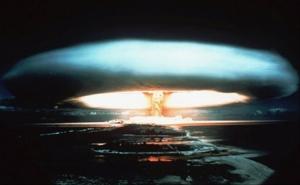 This Sept. 1971 file photo shows of a nuclear bomb