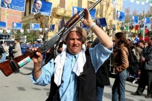 Gunmen from the Kabyle ethnic minority fire volleys of celebratory