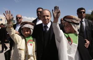 Algeria's President and candidate in the forthcoming presidential election Abdelaziz