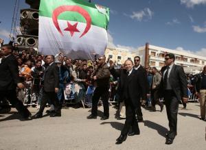 Algeria's President and candidate in the forthcoming presidential election Abdelaziz