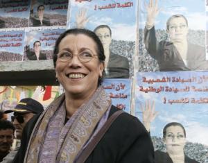Louisa Hanoune, spokeswoman of Algeria's Workers' Party and candidate in