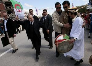 Algeria's President and candidate in the forthcoming presidential election Abdelaziz