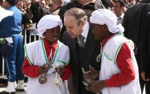 Algeria's president and candidate in the upcoming presidential elections Abdelaziz
