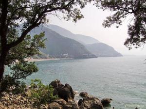 Vue sur la plage des Grottes, Jijel