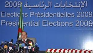 Algeria's Interior Minister Noureddine Yazid Zerhouni holds a press conference
