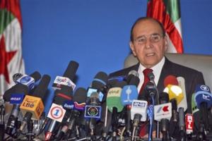Algeria's Interior Minister Noureddine Yazid Zerhouni holds a press conference