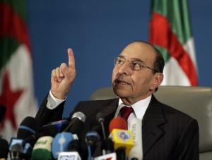 Algeria's Interior Minister Noureddine Yazid Zerhouni announces President Abdelaziz Bouteflika's