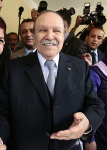 Algeria's President Abdelaziz Bouteflika smiles at his campaign's communications department