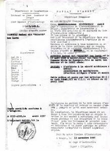 mandat d'arret  Mr bounouri