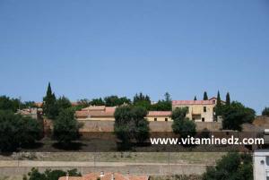 La zone d’habitation urbaine au sud de Tiaret , dominée par le fort « la Redoute »