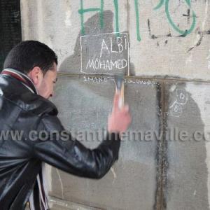 Constantine ma ville  toujours dans le combat: Lutte contre les tags du monument aux Morts