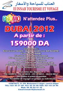 DUBAI 2012, à partir de 159000 DA