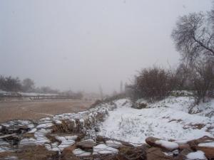 El Ghicha - Oued Chergui sous neige hiver 2009- vue 4