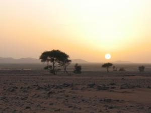 Coucher de soleil à Lac Maider