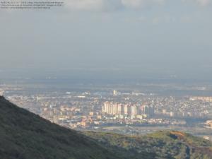 Vue sur l?entrée de Blida, Amroussa de l?Atlas blidéen, D. de Bouinan, W. de Blida