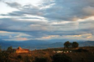Mosquée sous un ciel d'orage