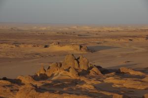 Coucher de soleil sur le site de Teguelman Semerdet