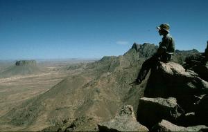 Me with view over Sahara, Outside Tamanrasset, Algeria