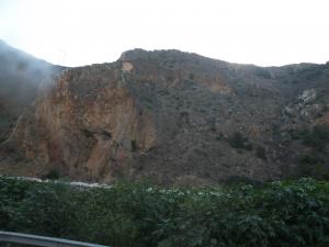 View of the mountains on the Algerian side