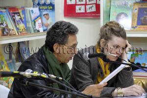 ANNE KAWALA - BRAHIM HADJ SLIMANE au Printemps des Poètes à la Librairie Alili (Tlemcen - Algérie)