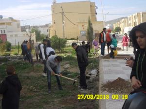 Alfassil à Ain M'lila; Journée de plantation le 27.Mars 2013