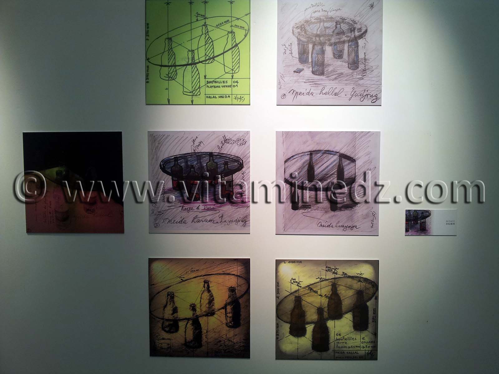 l'exposition EL MEIDA organisée du 07 Mars au 05 Avril 2013 au Musée d'Art et d'histoire de Tlemcen. Karim Sergoua est commissaire de cette exposition sur le dessin de design autour d'un même objet El MEIDA.