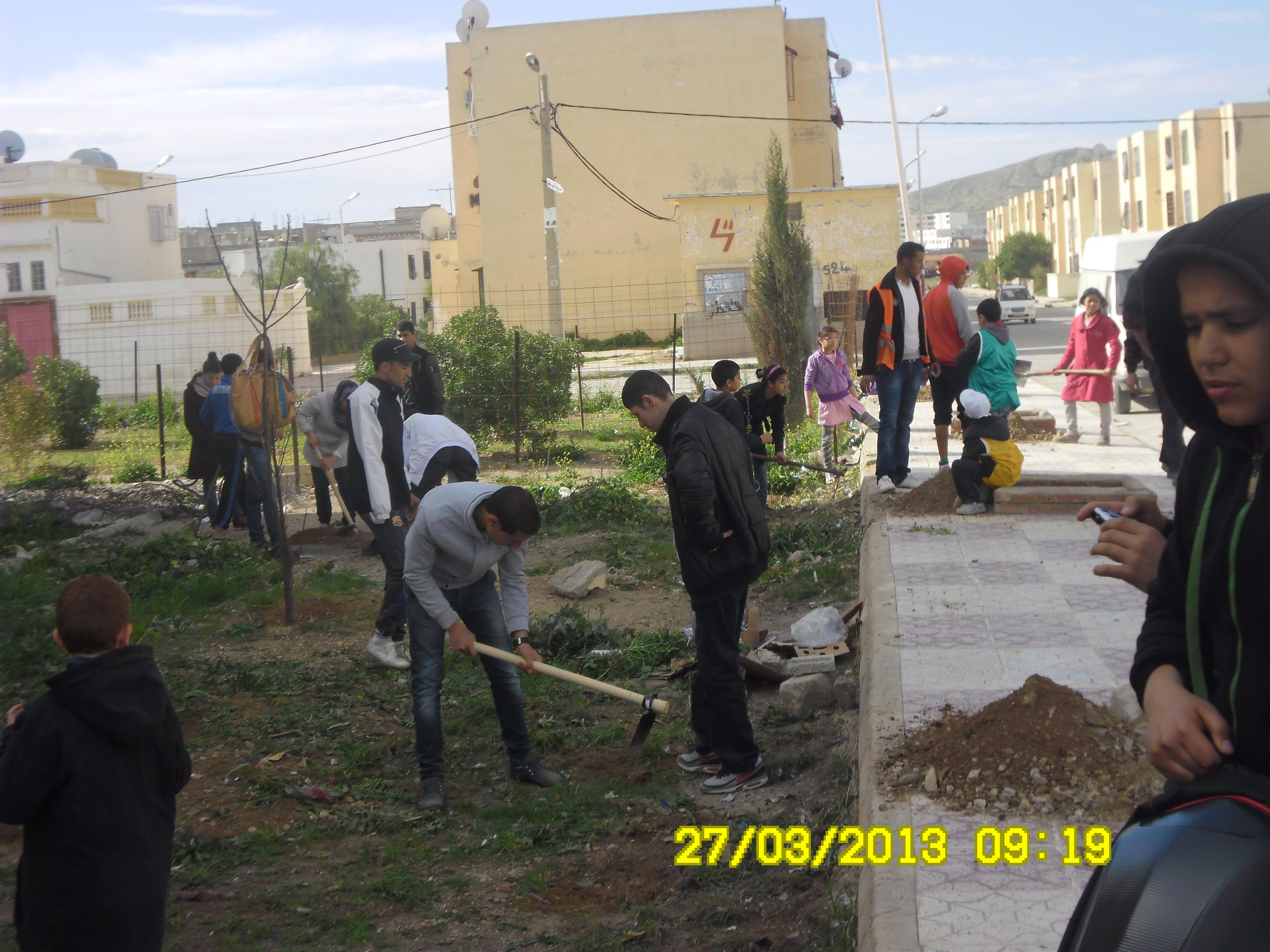 Alfassil à Ain M'lila; Journée de plantation le 27.Mars 2013