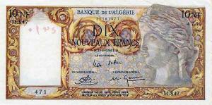 Billet de 10F au temps de l'Algérie Française