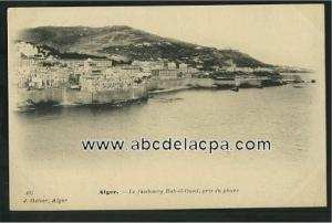 Alger - Bab el      Oued  - Vue générale de Bab el Oued et Notre Dame d'Afrique