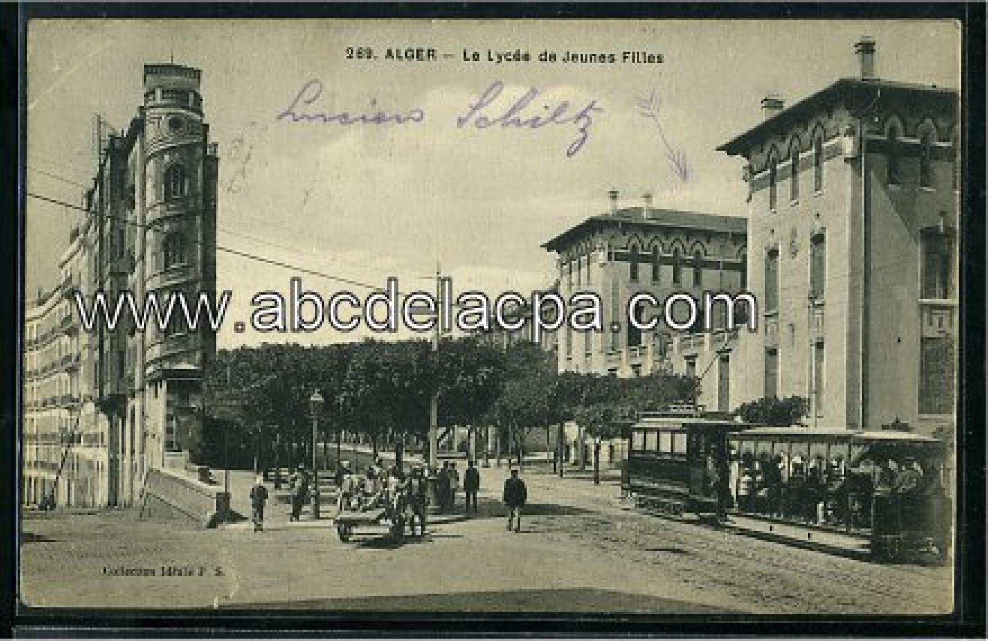 Alger -      Bâtiments  - Le lycée de Jeunes filles