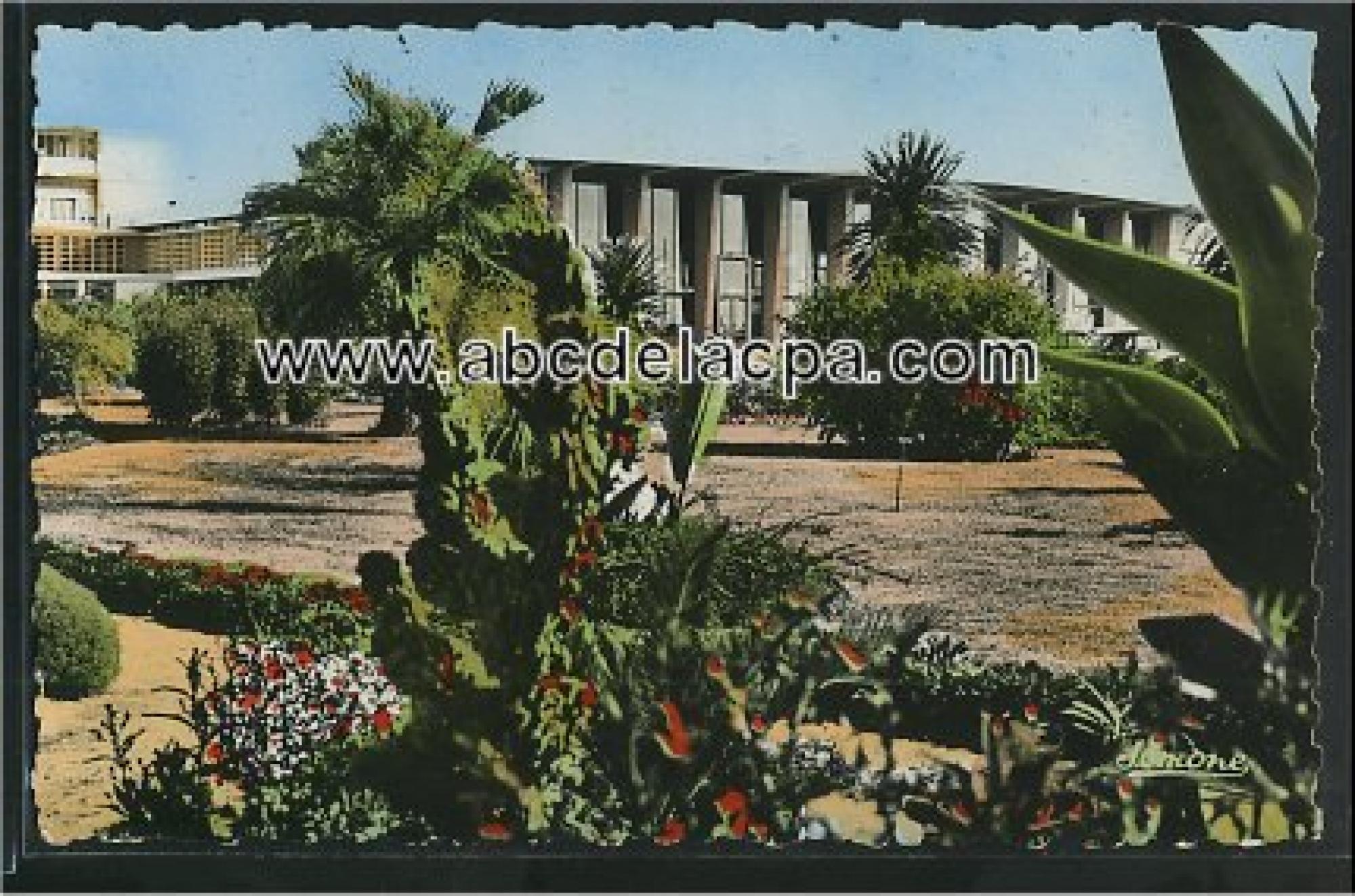 Alger -      Bâtiments  - L'aérogare de Maison Blanche - Le jardin floral