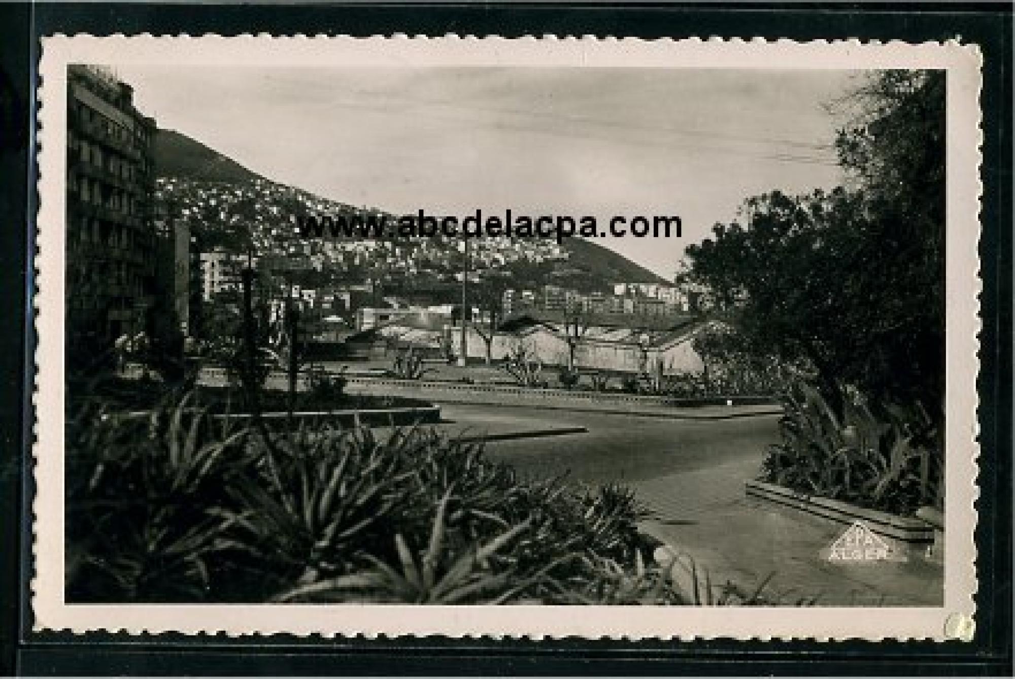 Alger - Rues  - Square Guillemin et Notre Dame d'Afrique