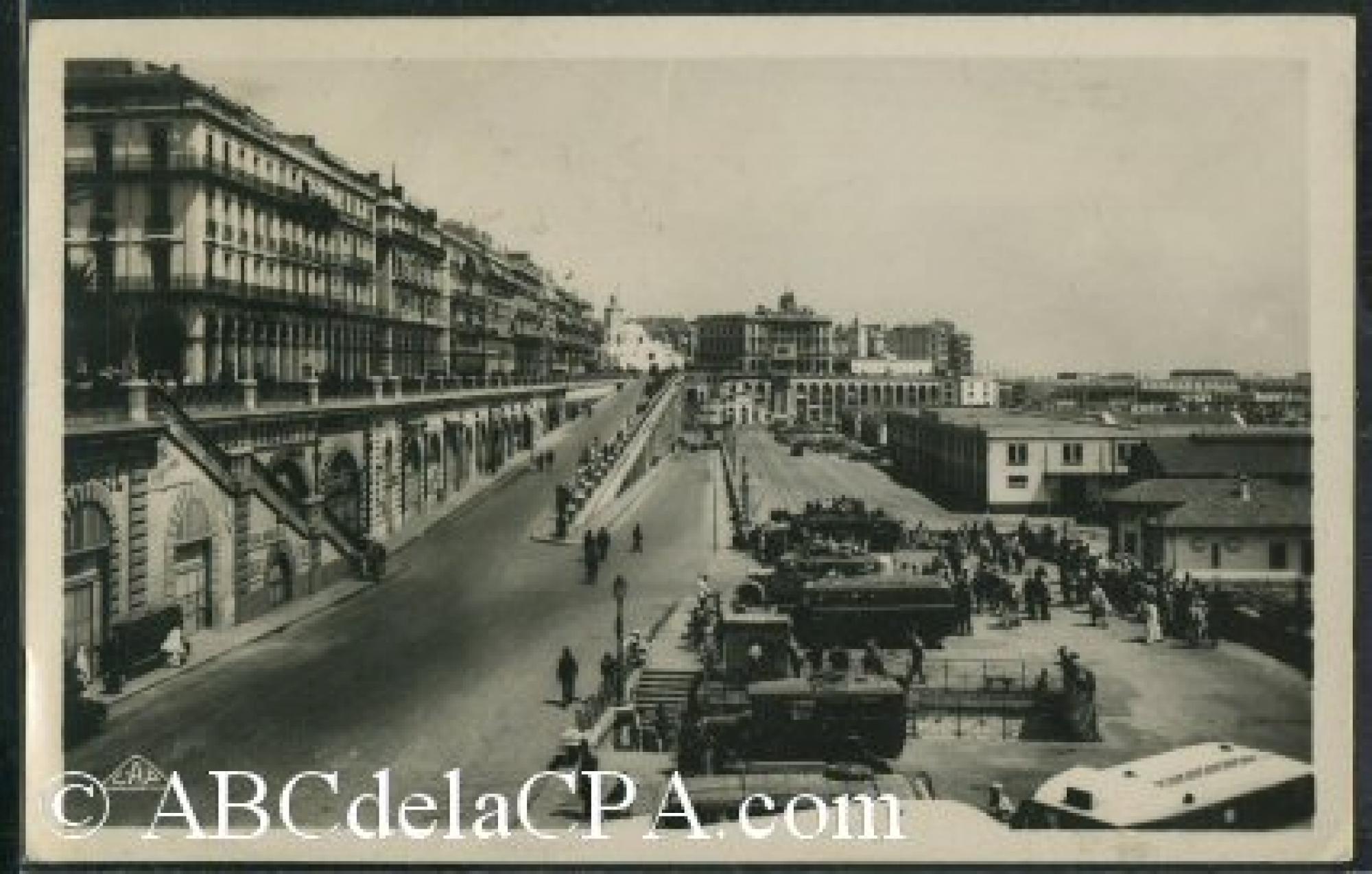 Alger - Rues  - Les Rampes et le Boulevard de la République