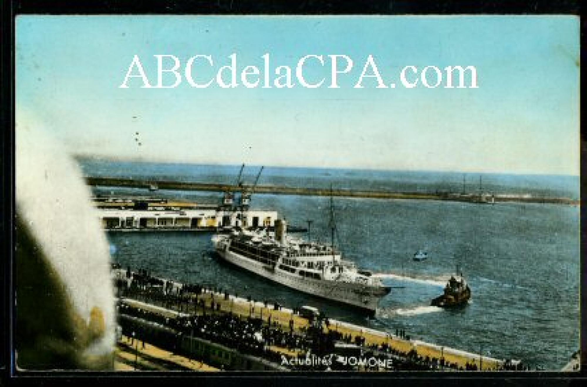 Alger - Le      Port  - Voyage du président de la République égyptienne Gamal Nasser à Alger - Arrivée du yacht El Houria à Alger