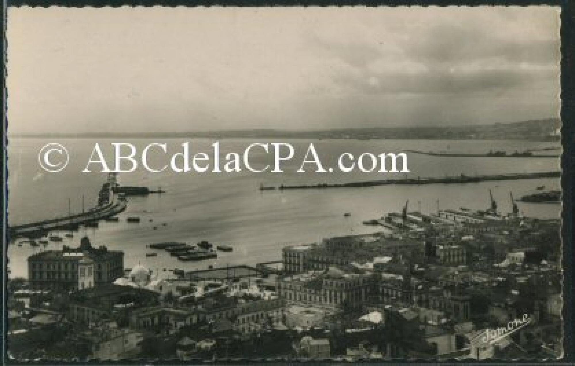 Alger - Le      Port  - Vue générale prise de la Casbah