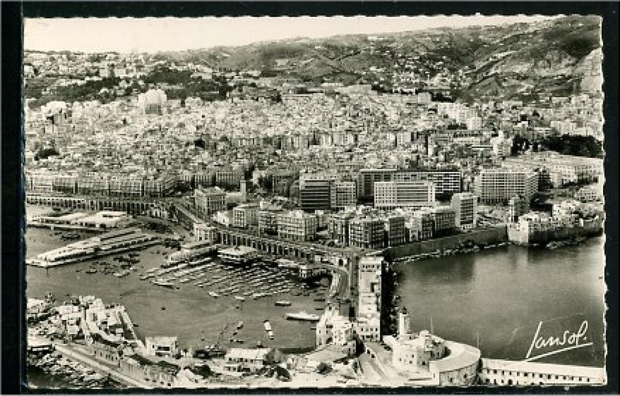 Alger - Vue      Générale  - Vue aérienne - L'Amirauté et le port