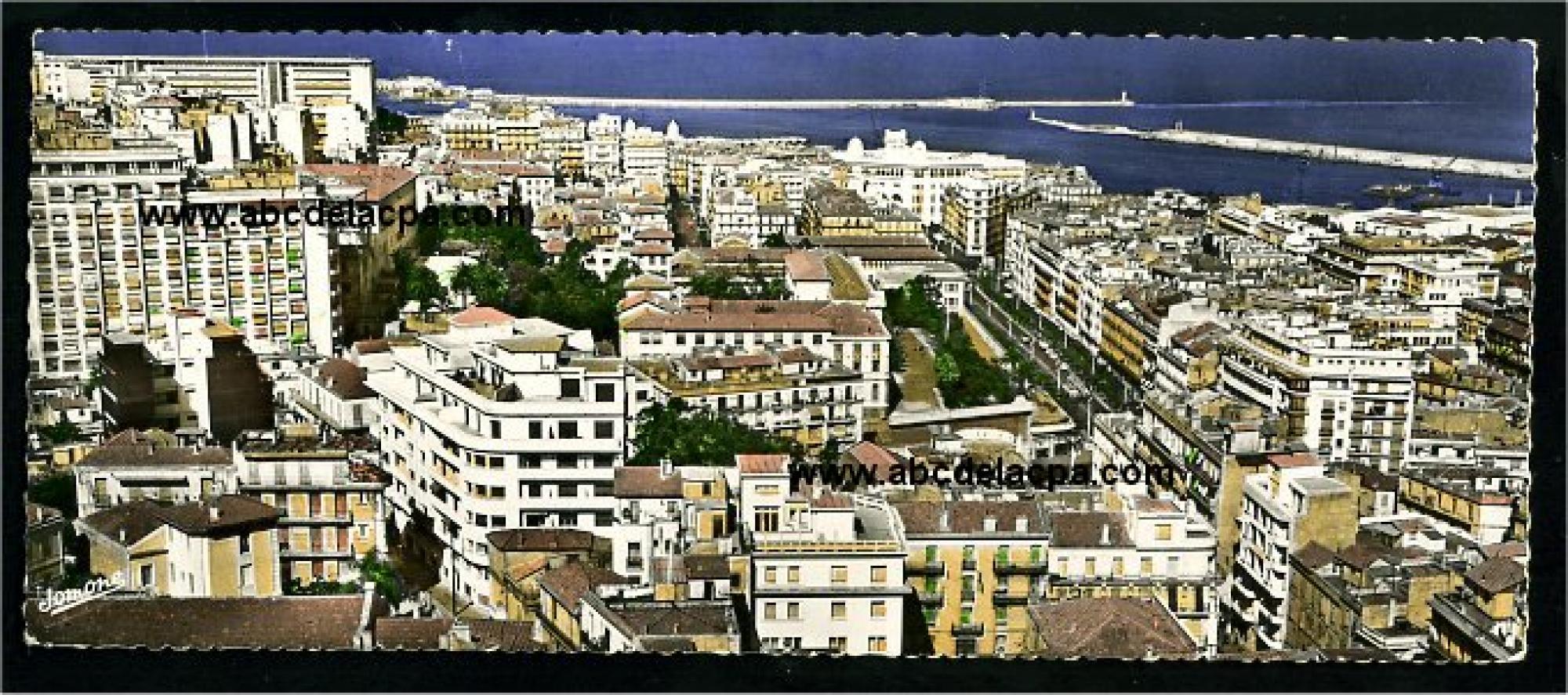 Alger - Vue      Générale  - Vue générale - Carte postale grand format, 21,5cm x 9 cm