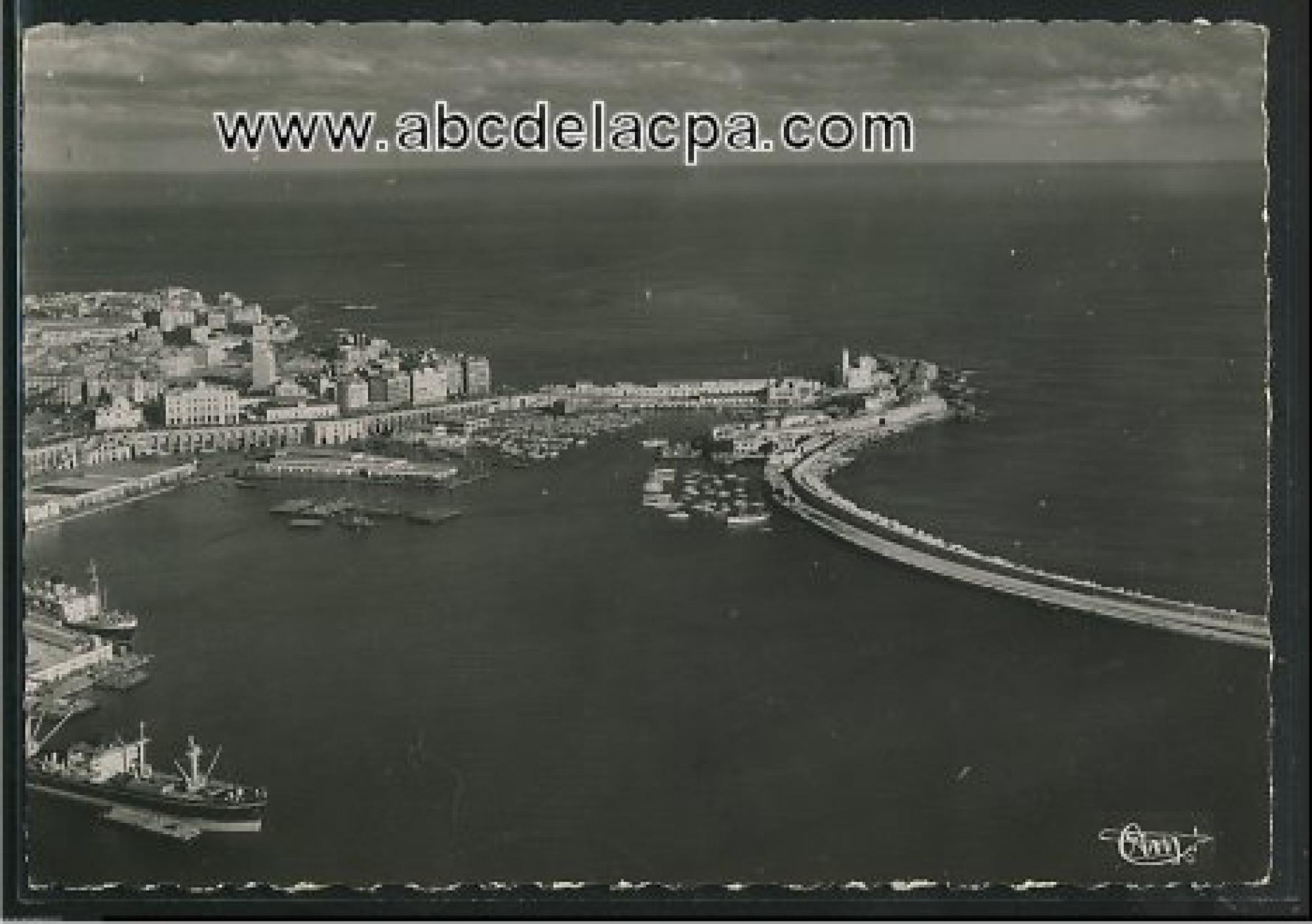 Alger - Vue      Générale  - Perspective aérienne sur la Marine
