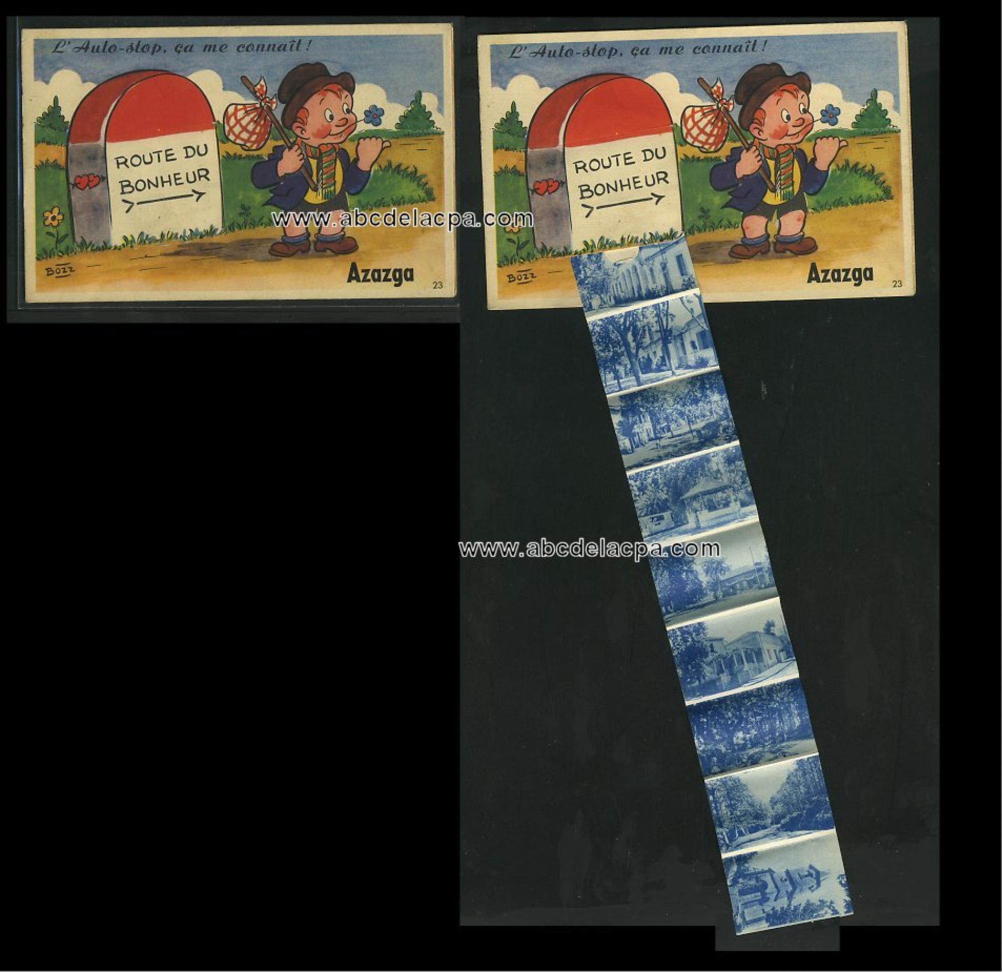 Azazga  - L'auto-stop, ça me connaît! Route du Bonheur - Illustrateur Bozz